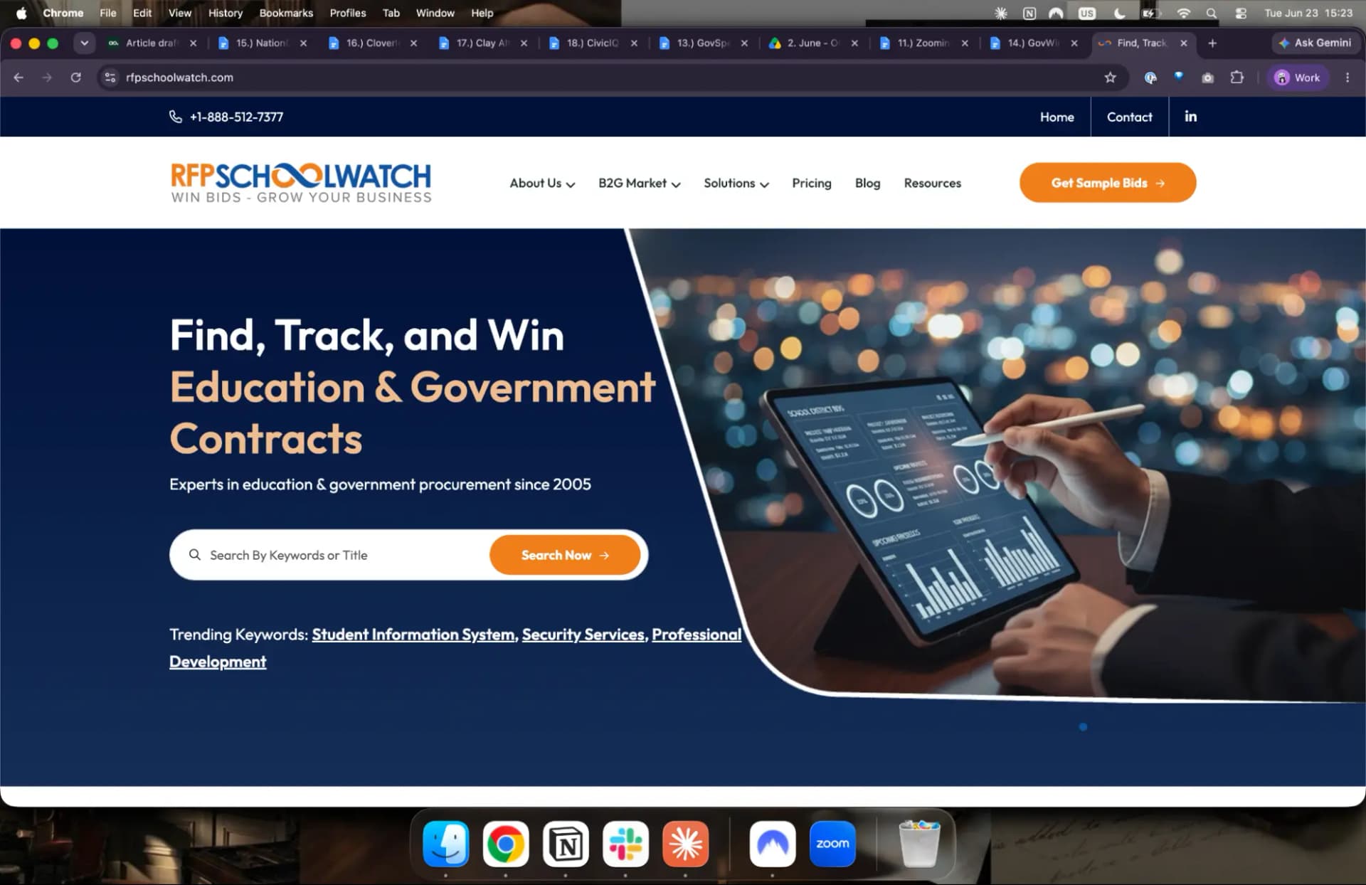 RFP SchoolWatch education and government bid tracking service