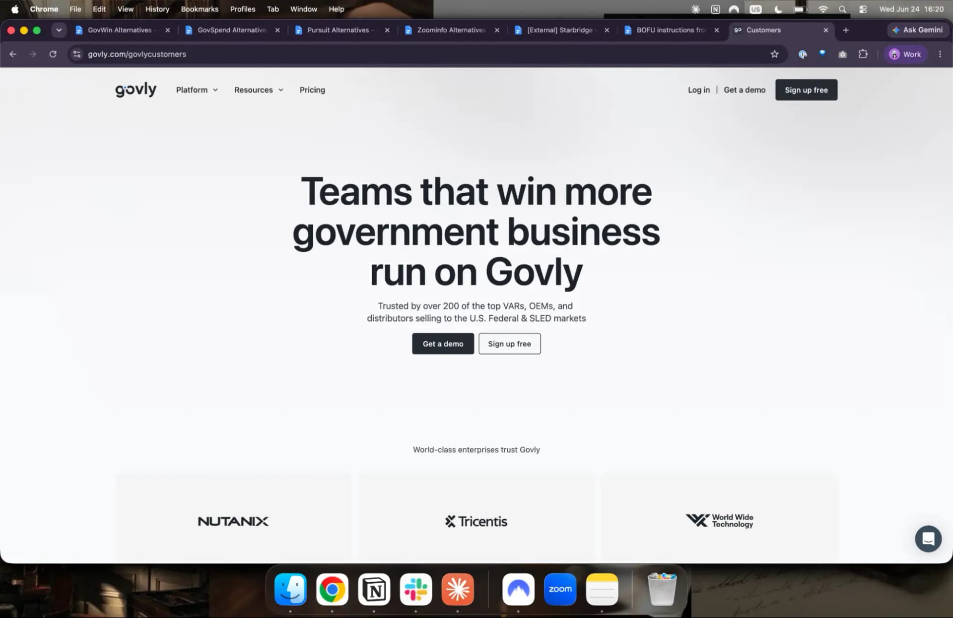 The Govly government procurement market network